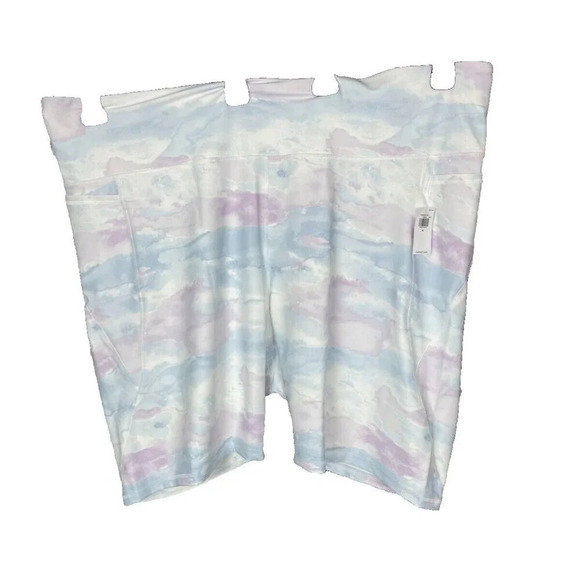 Old Navy + 4X Pixy Dust Print Pockets Elastic Waist Pull-On Active Bike Shorts - Picture 2 of 5